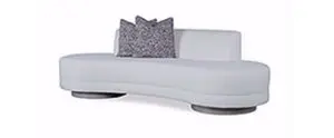 Stylish sofa featuring patterned cushions