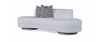 Stylish sofa featuring patterned cushions