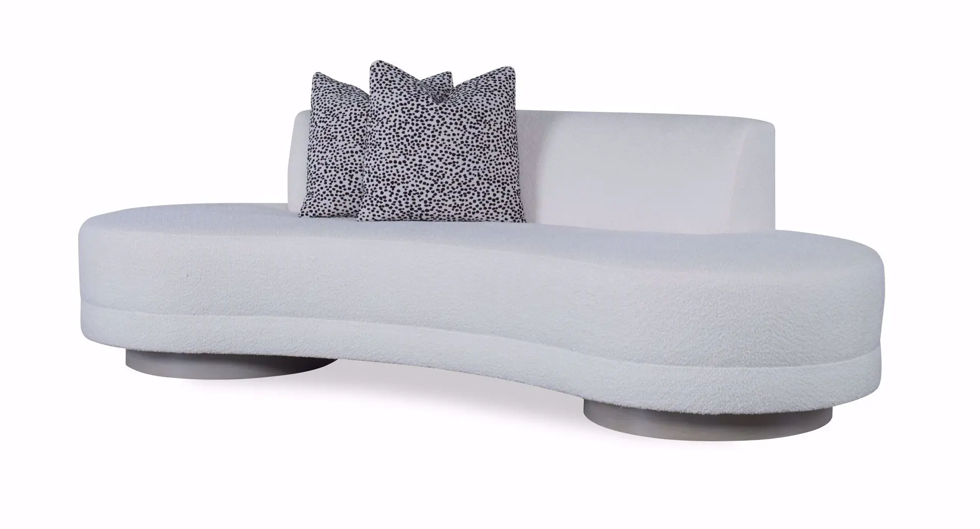 Stylish white lounge sofa and pillows