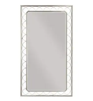 Rectangular mirror with decorative frame