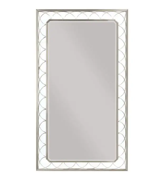 Rectangular mirror with decorative frame
