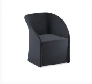 Stylish fabric chair with sleek design
