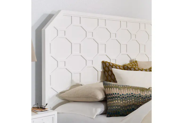 Modern headboard with cozy pillows
