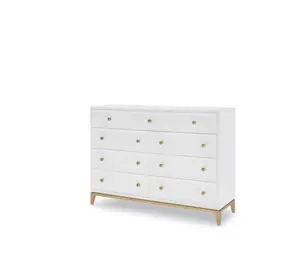 Modern white dresser with drawers