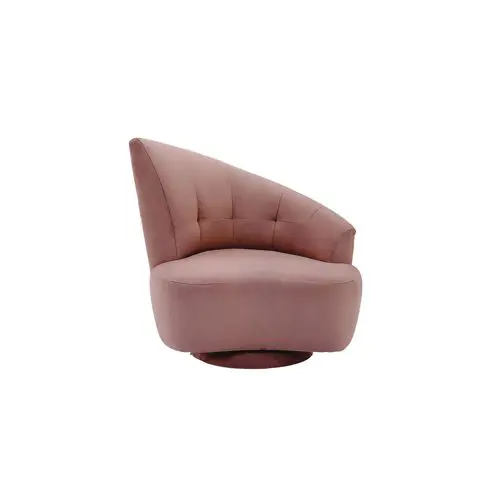 Stylish pink chair with curved back