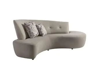 Stylish sofa with patterned cushions