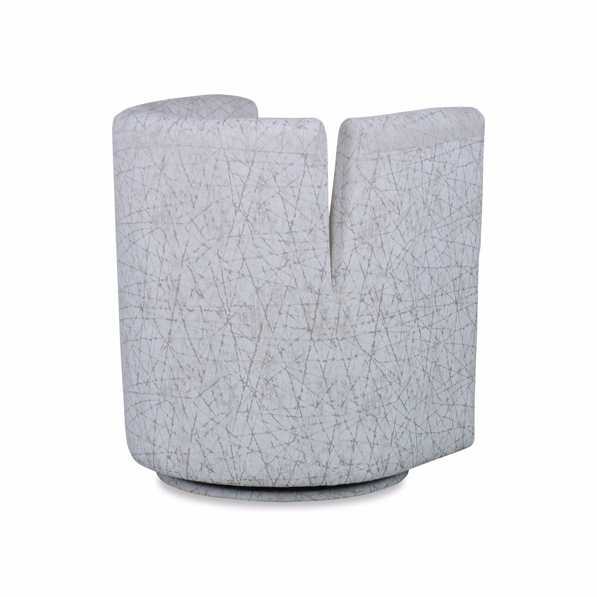 Contemporary round chair with pattern