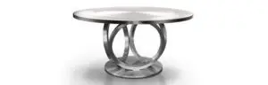 Modern circular metal table design