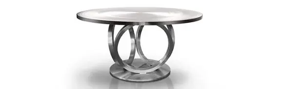 Modern circular metal table design