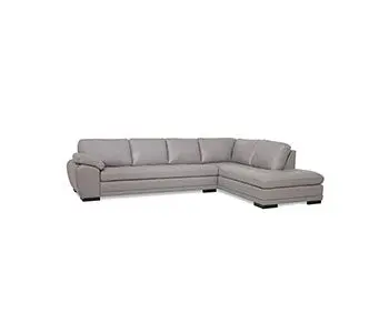 Gray sectional sofa with chaise