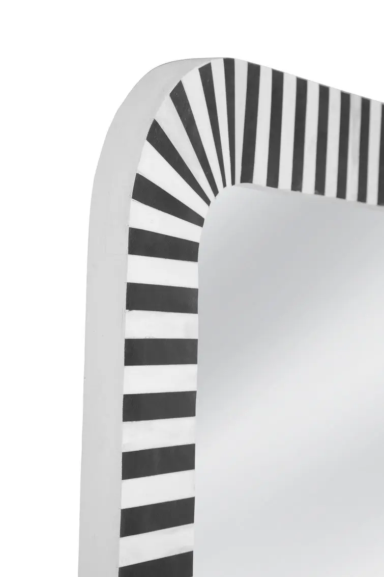Modern mirror with striped border
