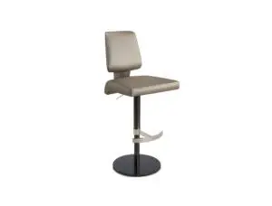 Modern beige bar stool with backrest