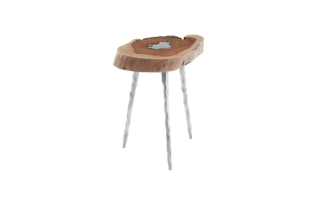 Rustic wooden side table