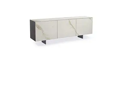 Elegant white cabinet with minimalist style