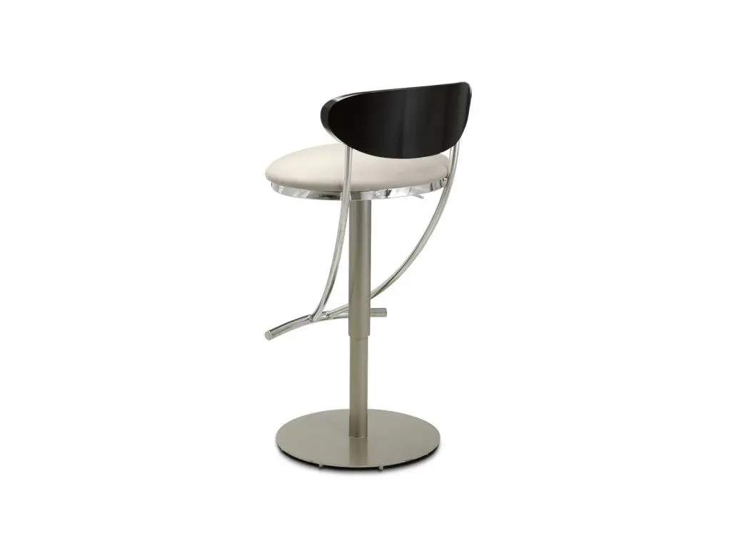 Contemporary bar stool design with chrome base