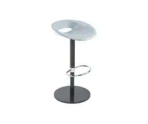 Sleek silver bar stool design