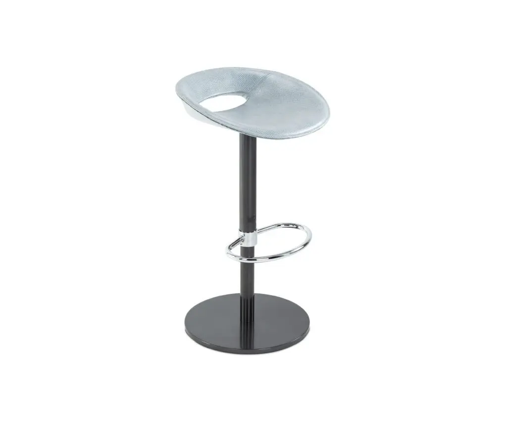 Sleek silver bar stool design