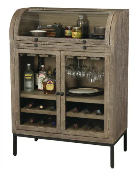 Rustic wine cabinet with storage
