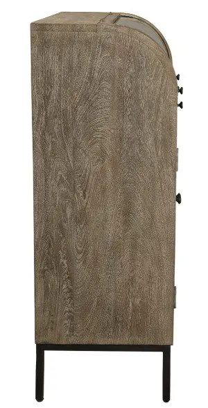Narrow wooden cabinet profile