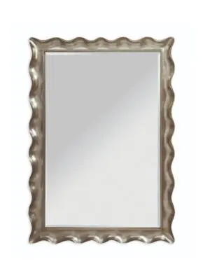 Stylish mirror with scalloped frame
