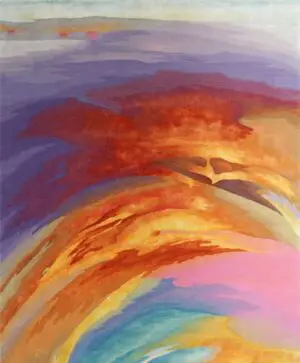 Abstract colorful landscape painting