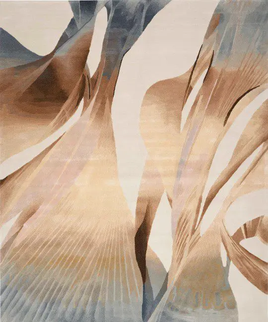 Abstract flowing shapes in neutral tones