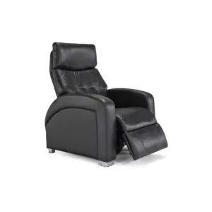 Stylish black reclining armchair