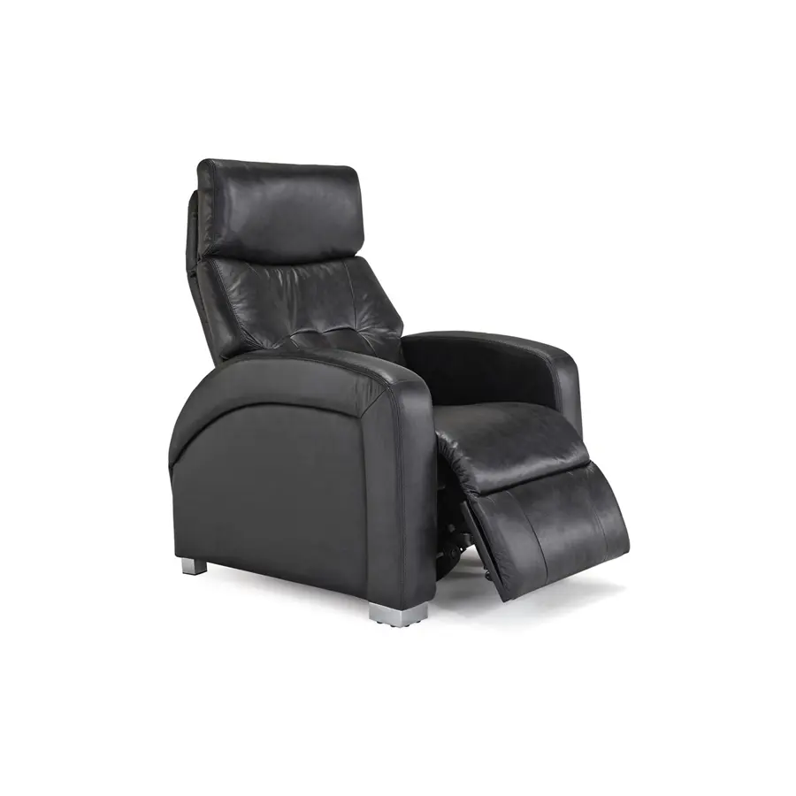 Stylish black reclining armchair
