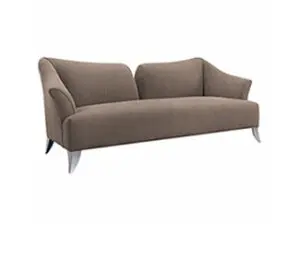 Stylish brown couch with silver legs