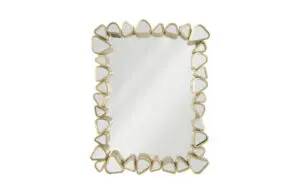Rectangular mirror with unique frame pattern