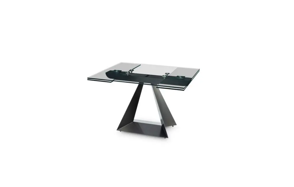 Stylish black and glass dining table