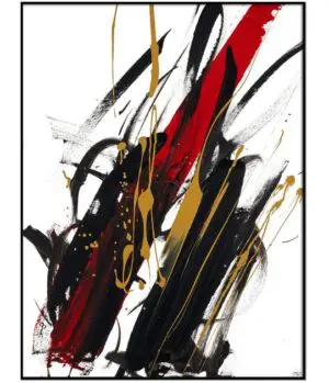 Abstract painting with bold brushstrokes