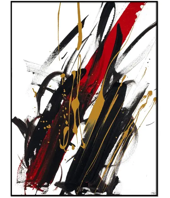 Abstract painting with bold brushstrokes