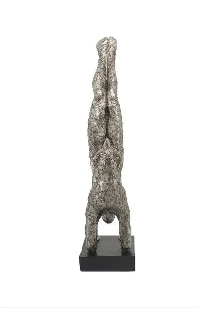 Abstract figure doing a handstand