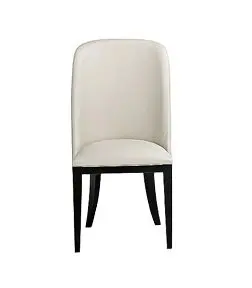 Upholstered chair with sleek frame