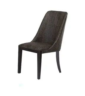 Modern woven chair with wooden legs