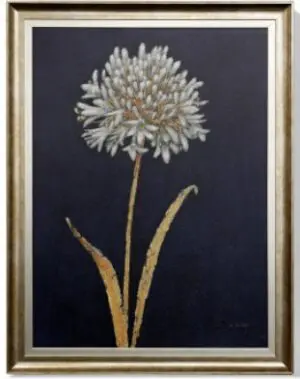 Elegant botanical art piece in frame