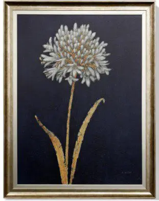 Elegant botanical art piece in frame