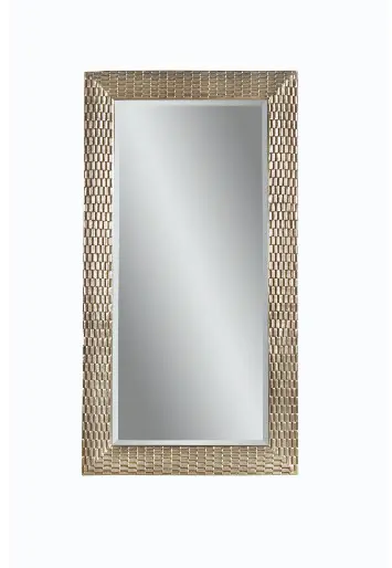 Decorative mirror with gold-tone border