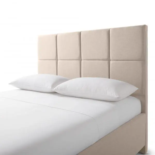 Minimalist bed design with soft headboard