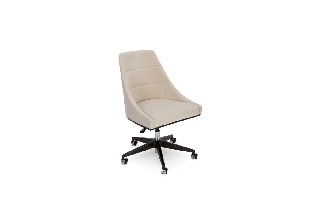 Modern swivel chair with dark base