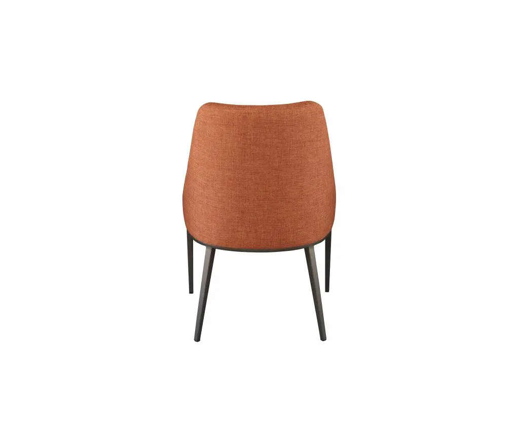 Modern orange chair, minimalist design