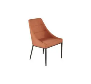 Orange chair with black legs