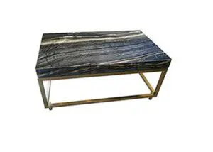 Modern coffee table with sleek marble top