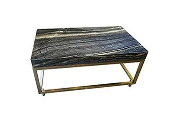 Modern coffee table with sleek marble top