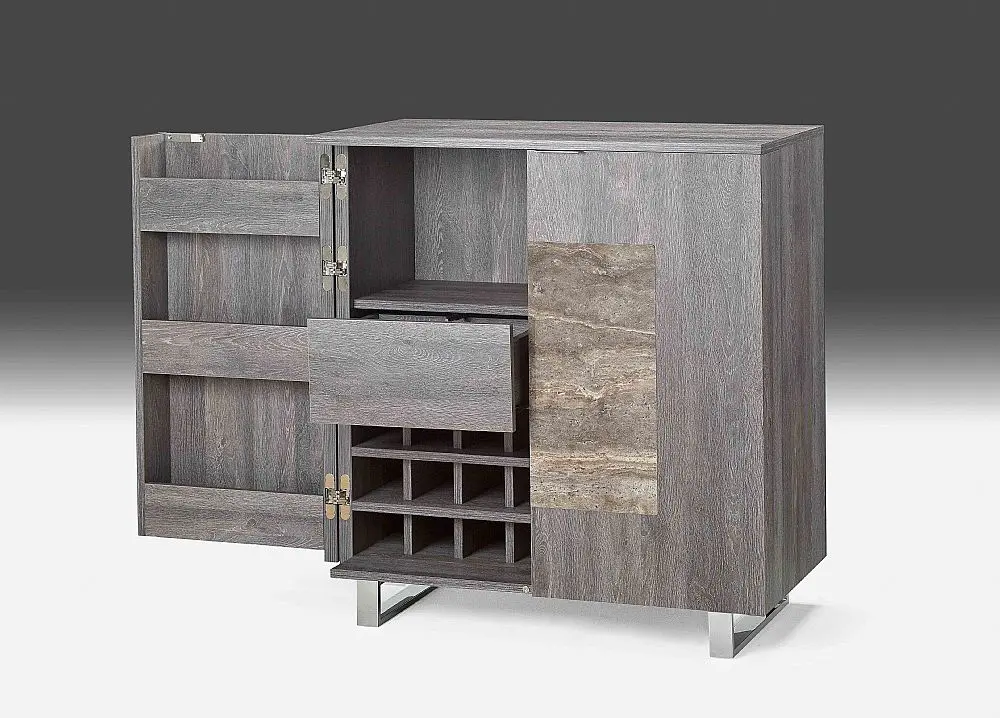 Stylish cabinet featuring wine rack section