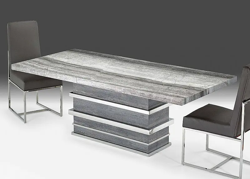 Contemporary table set with metal accents