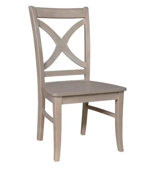 Wooden chair with cross-back design