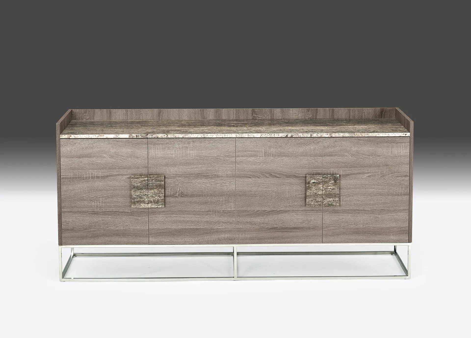 Modern wooden sideboard with metal base