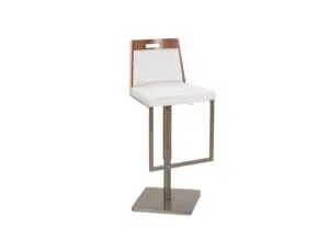 Sleek bar stool with metal base